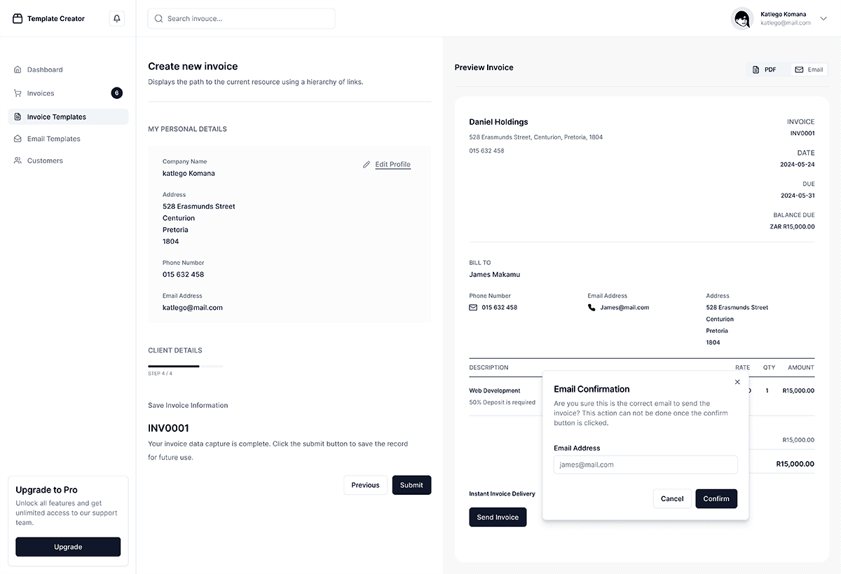 classic invoice image template